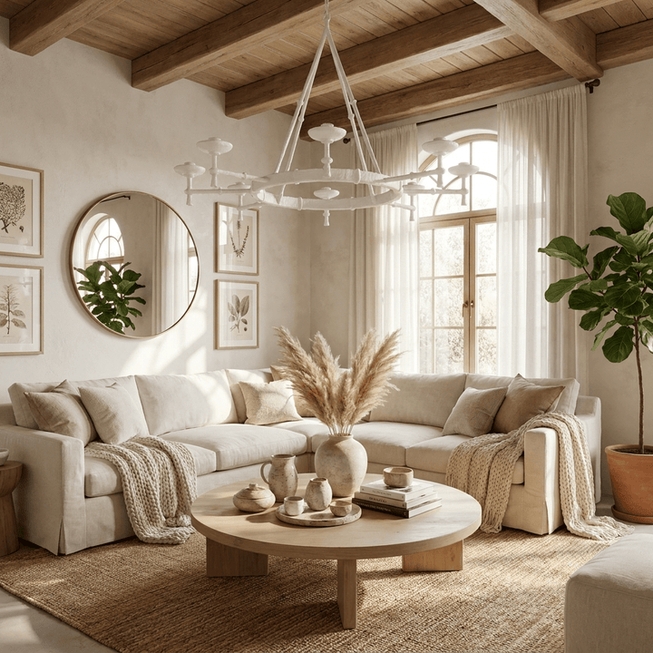 Sculptural Plaster Chalice Chandelier - Vakkerlight