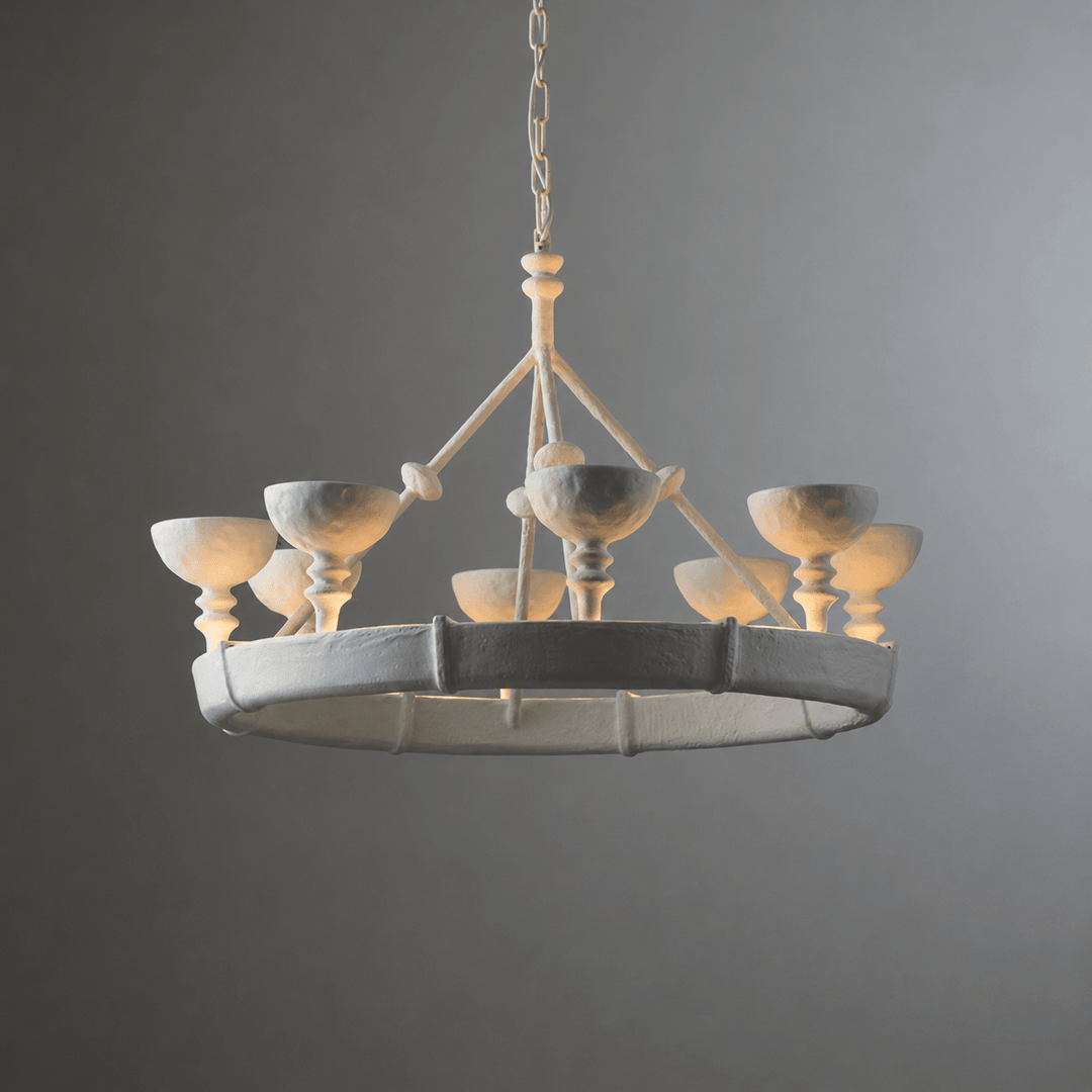 Sculptural Plaster Chalice Chandelier - Vakkerlight