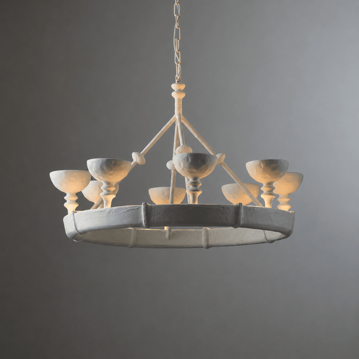 Sculptural Plaster Chalice Chandelier - Vakkerlight
