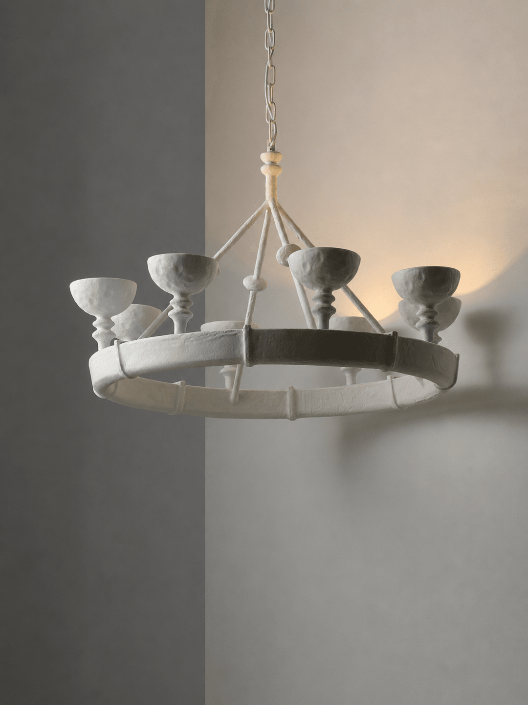 Sculptural Plaster Chalice Chandelier - Vakkerlight