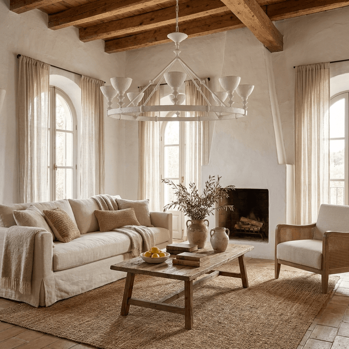 Sculptural Plaster Chalice Chandelier - Vakkerlight