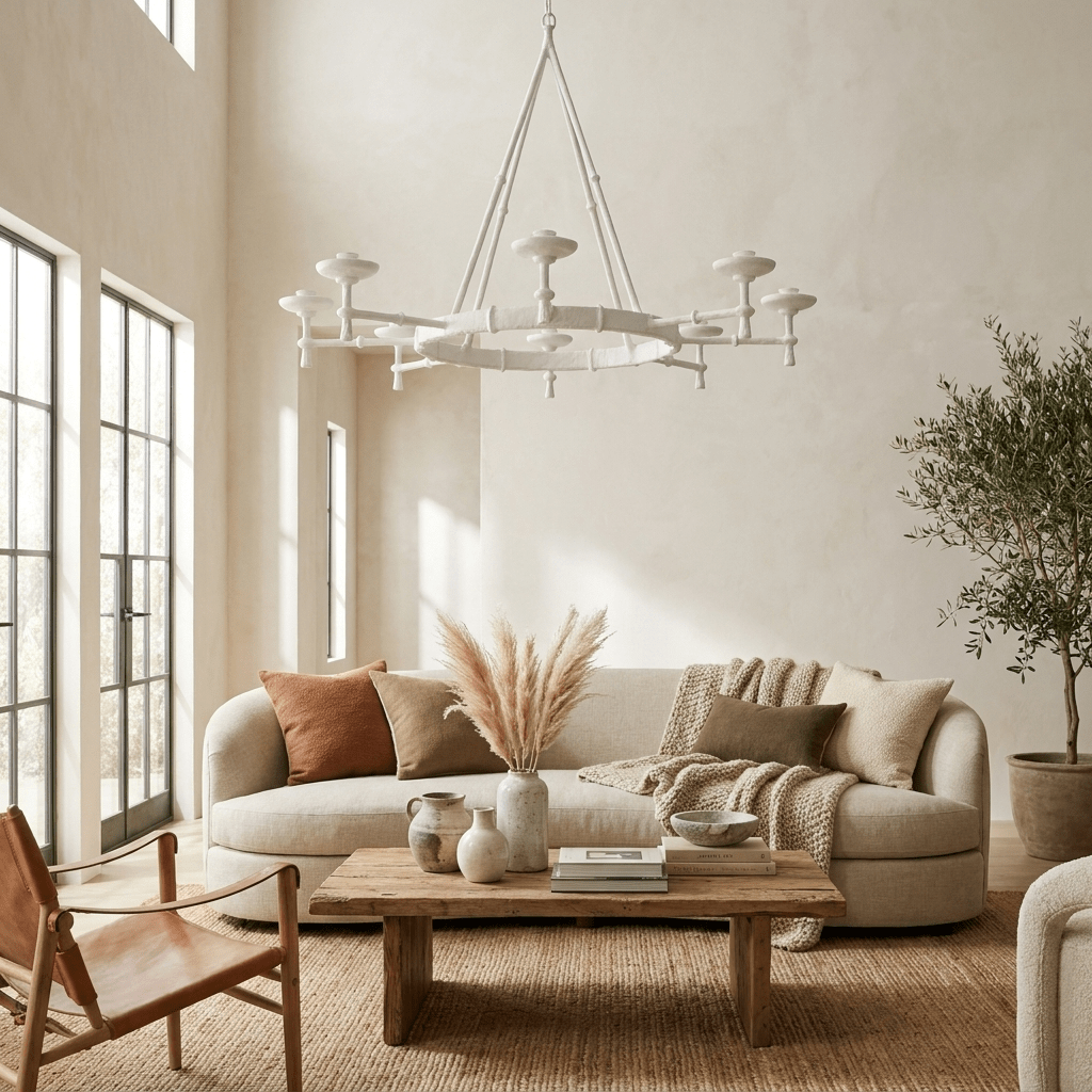 Sculptural Plaster Chalice Chandelier - Vakkerlight