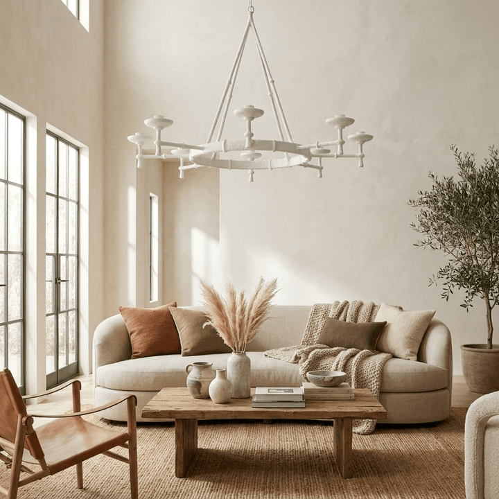 Sculptural Plaster Chalice Chandelier - Vakkerlight
