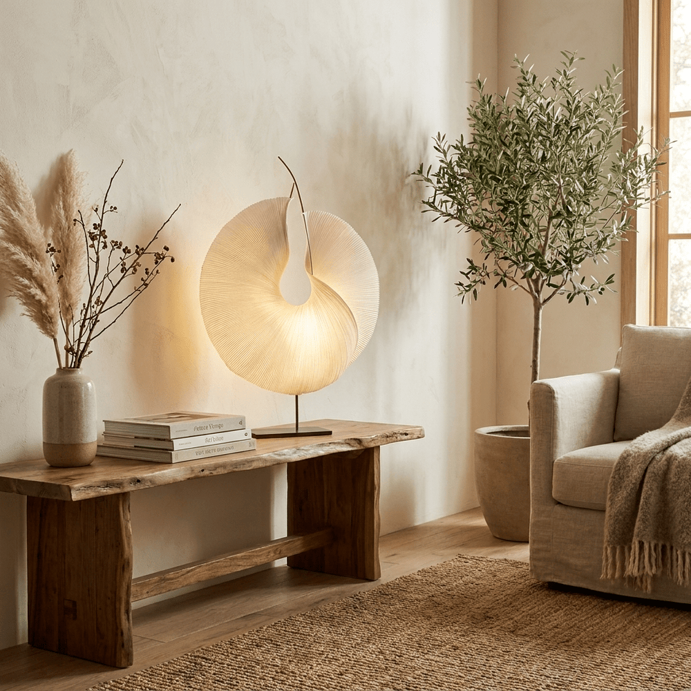Sculptural Pleated Paper Lamp - Vakkerlight