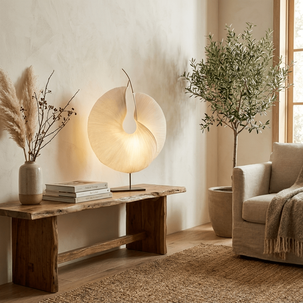 Sculptural Pleated Paper Lamp - Vakkerlight