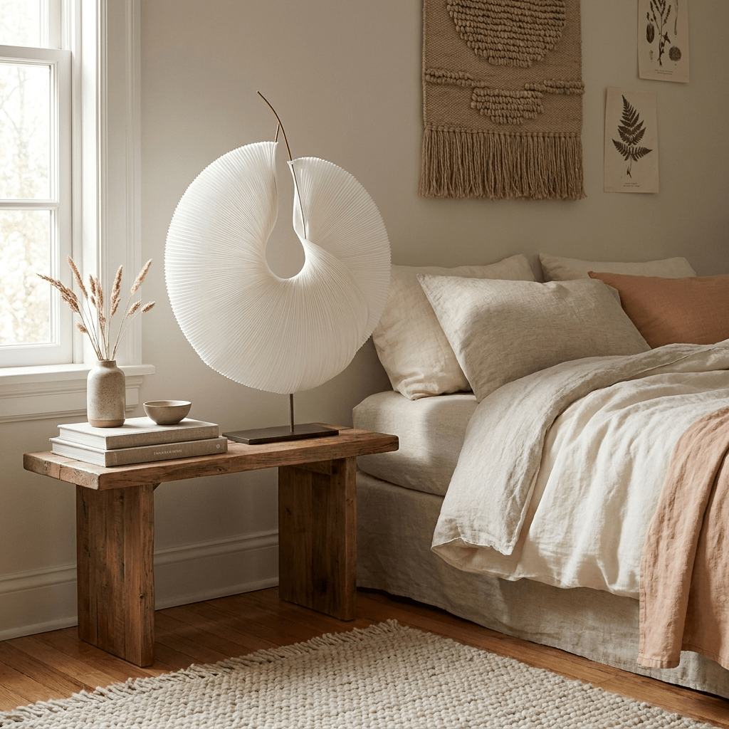 Sculptural Pleated Paper Lamp - Vakkerlight
