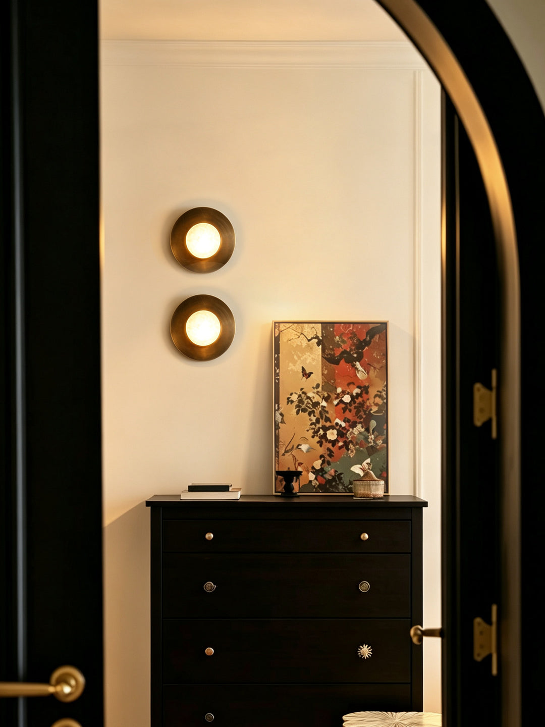 Selene Alabaster Moon Wall Sconce