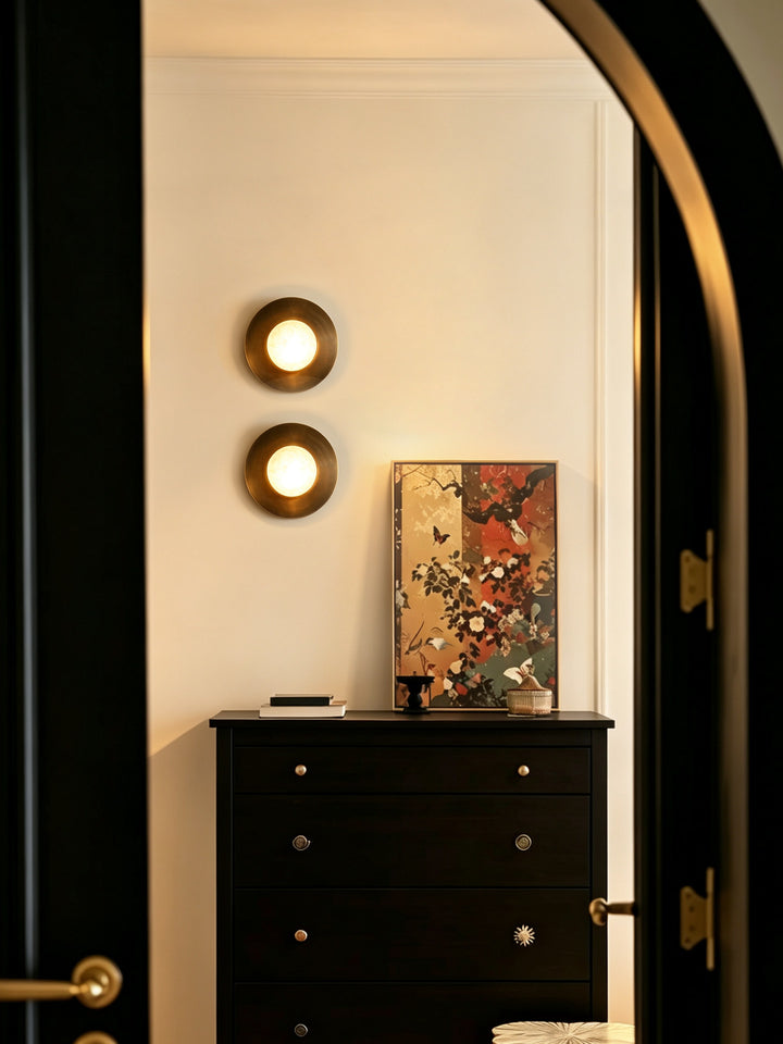 Selene Alabaster Moon Wall Sconce