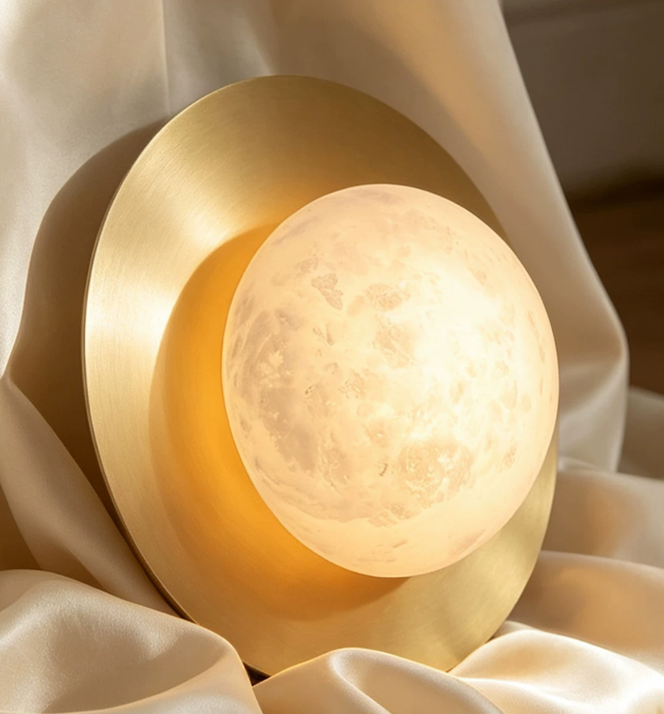 Selene Alabaster Moon Wall Sconce