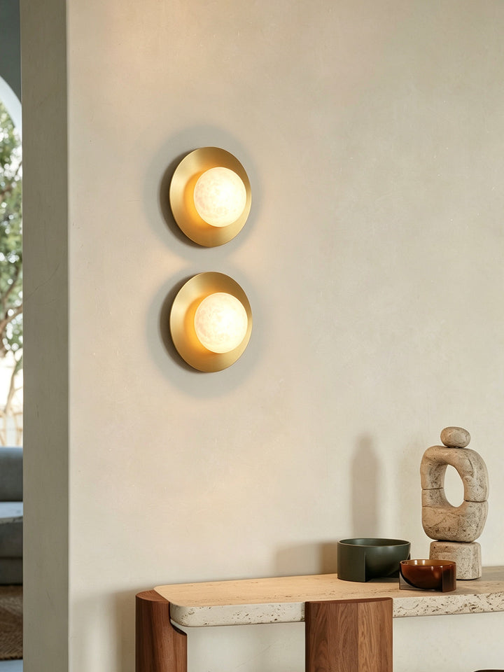 Selene Alabaster Moon Wall Sconce