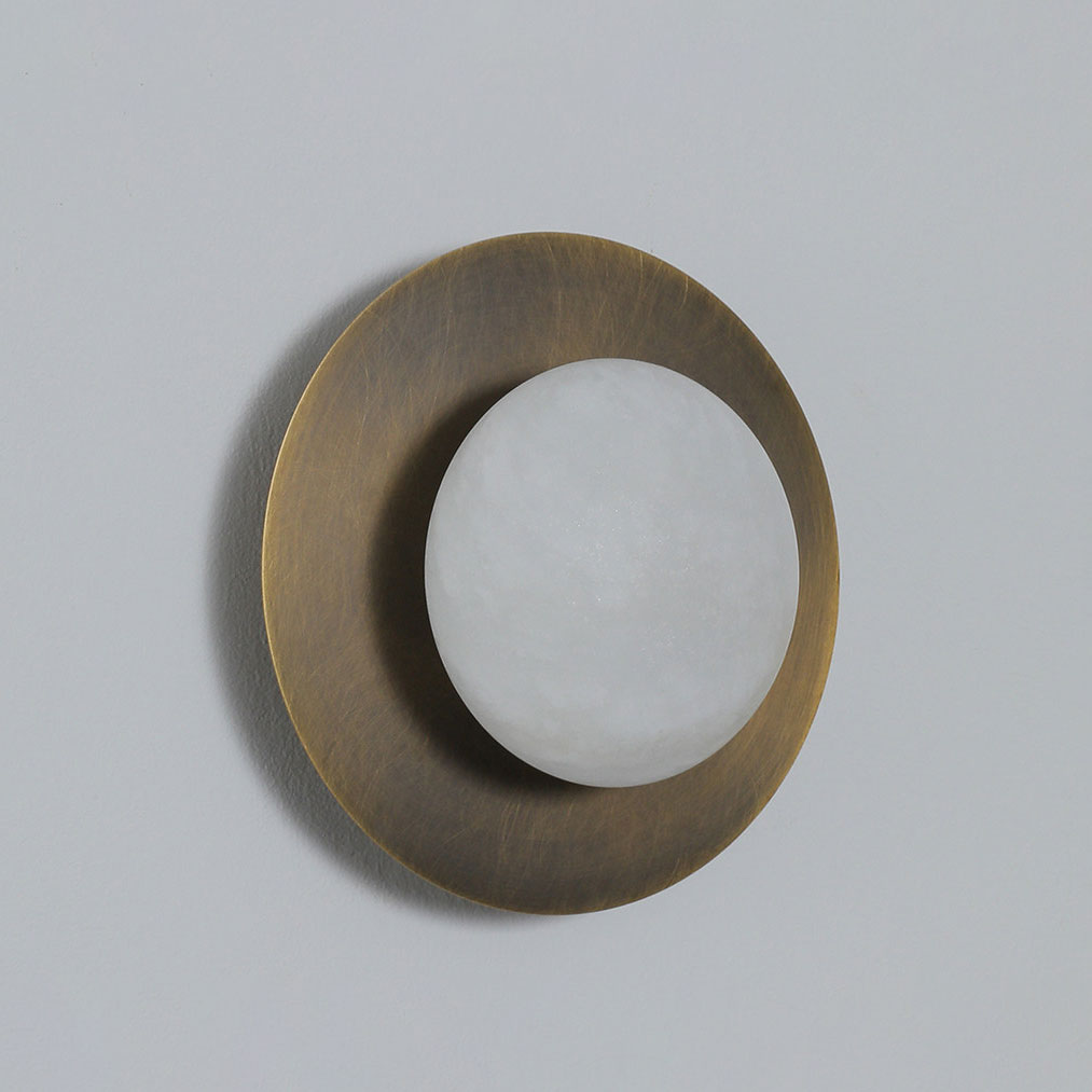 Selene Alabaster Moon Wall Sconce