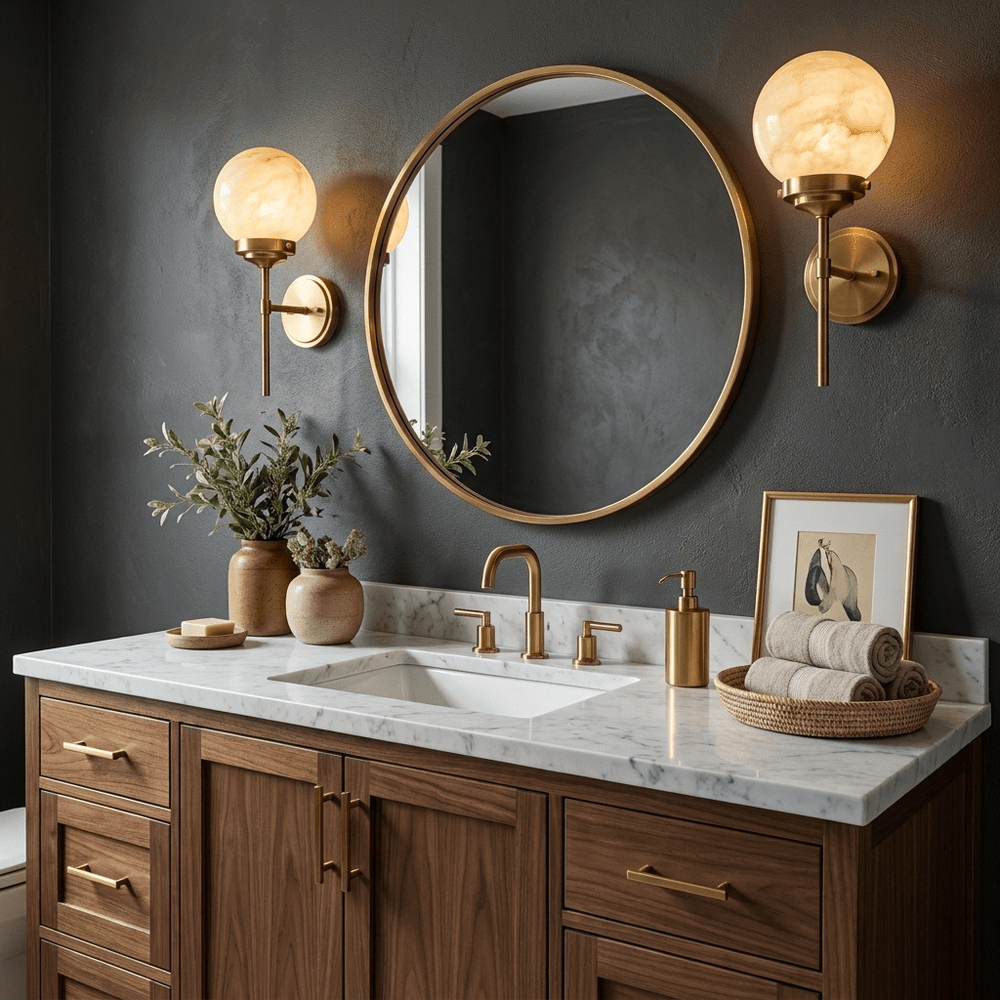 Selene Alabaster Globe Sconce - Vakkerlight