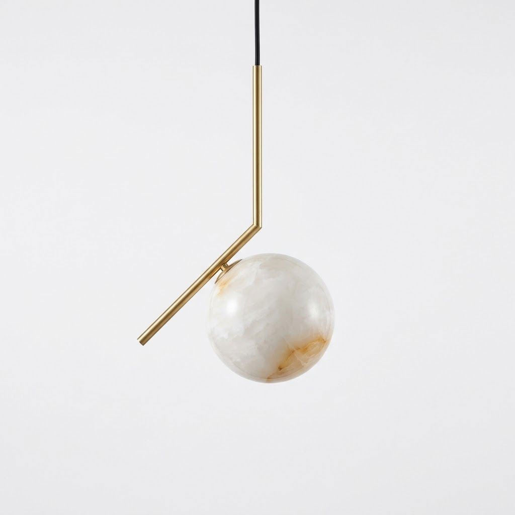 Selene Pendelleuchte aus Alabaster