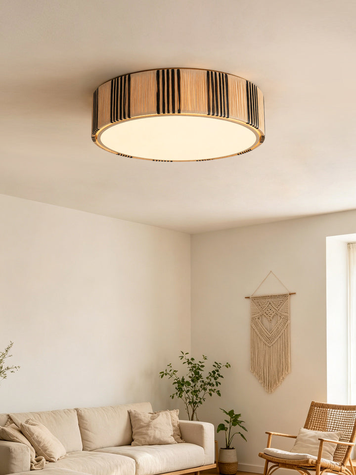 Selora Raffia Flush Mount Ceiling Light