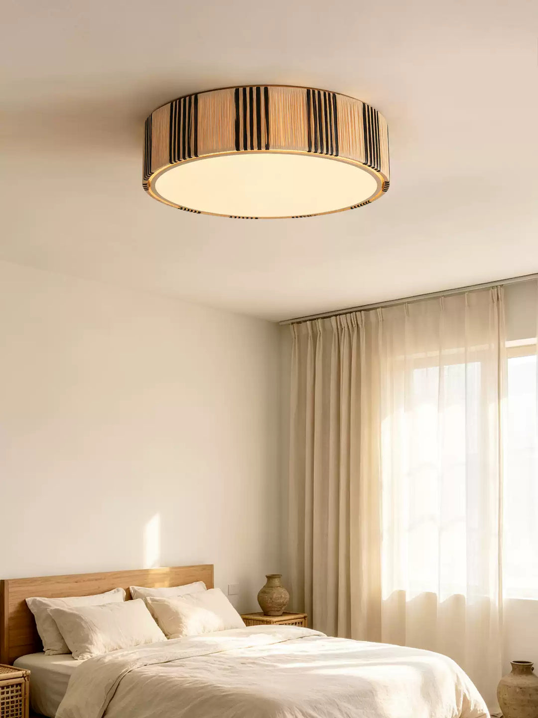 Selora Raffia Flush Mount Ceiling Light