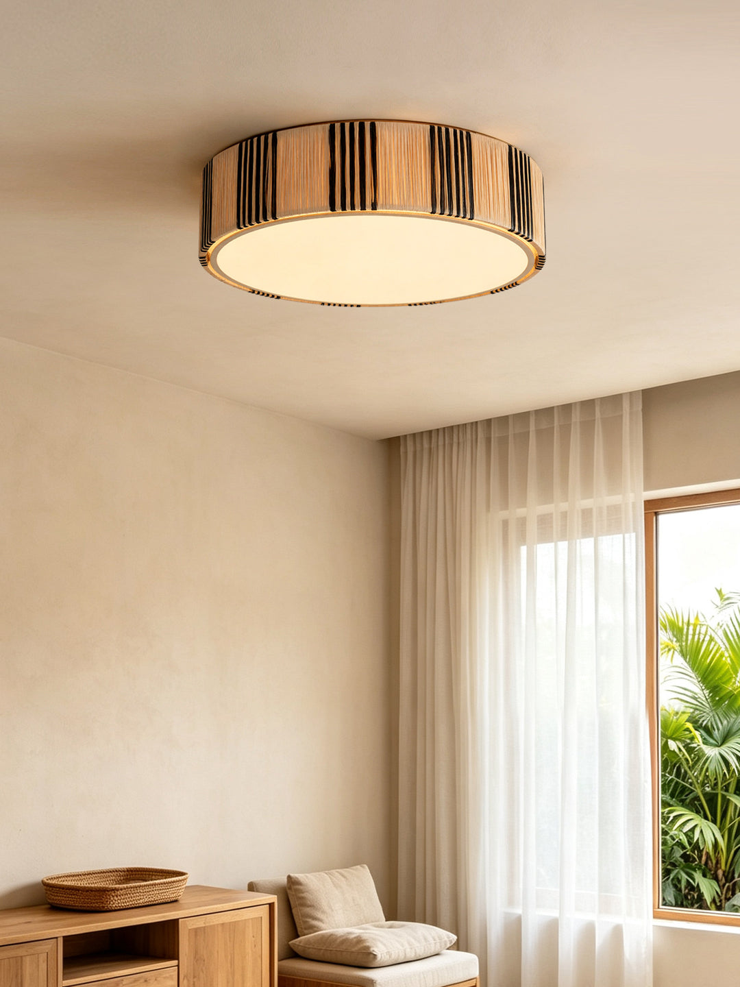 Selora Raffia Flush Mount Ceiling Light
