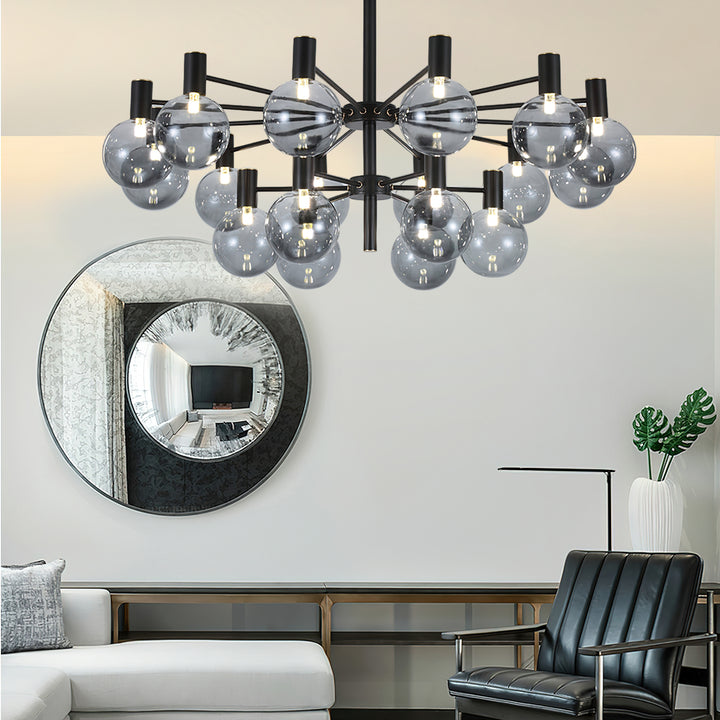 Selva Black Chandelier - Vakkerlight