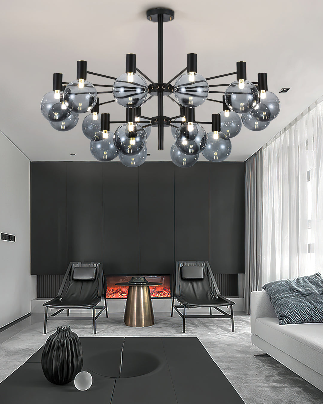 Selva Black Chandelier - Vakkerlight