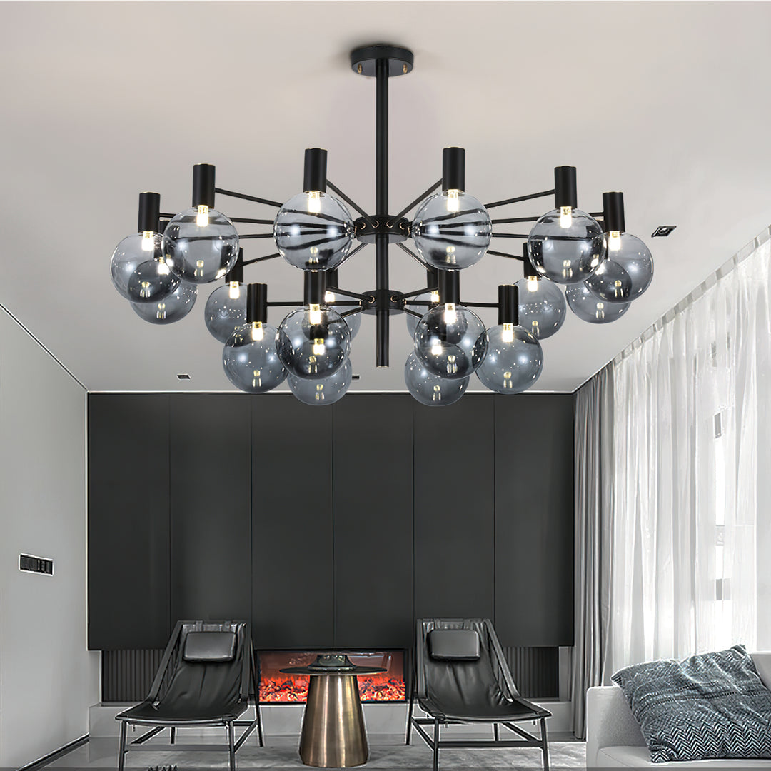 Selva Black Chandelier - Vakkerlight