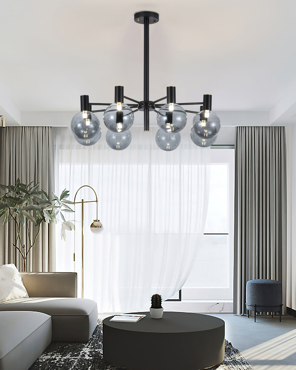 Selva Black Chandelier - Vakkerlight