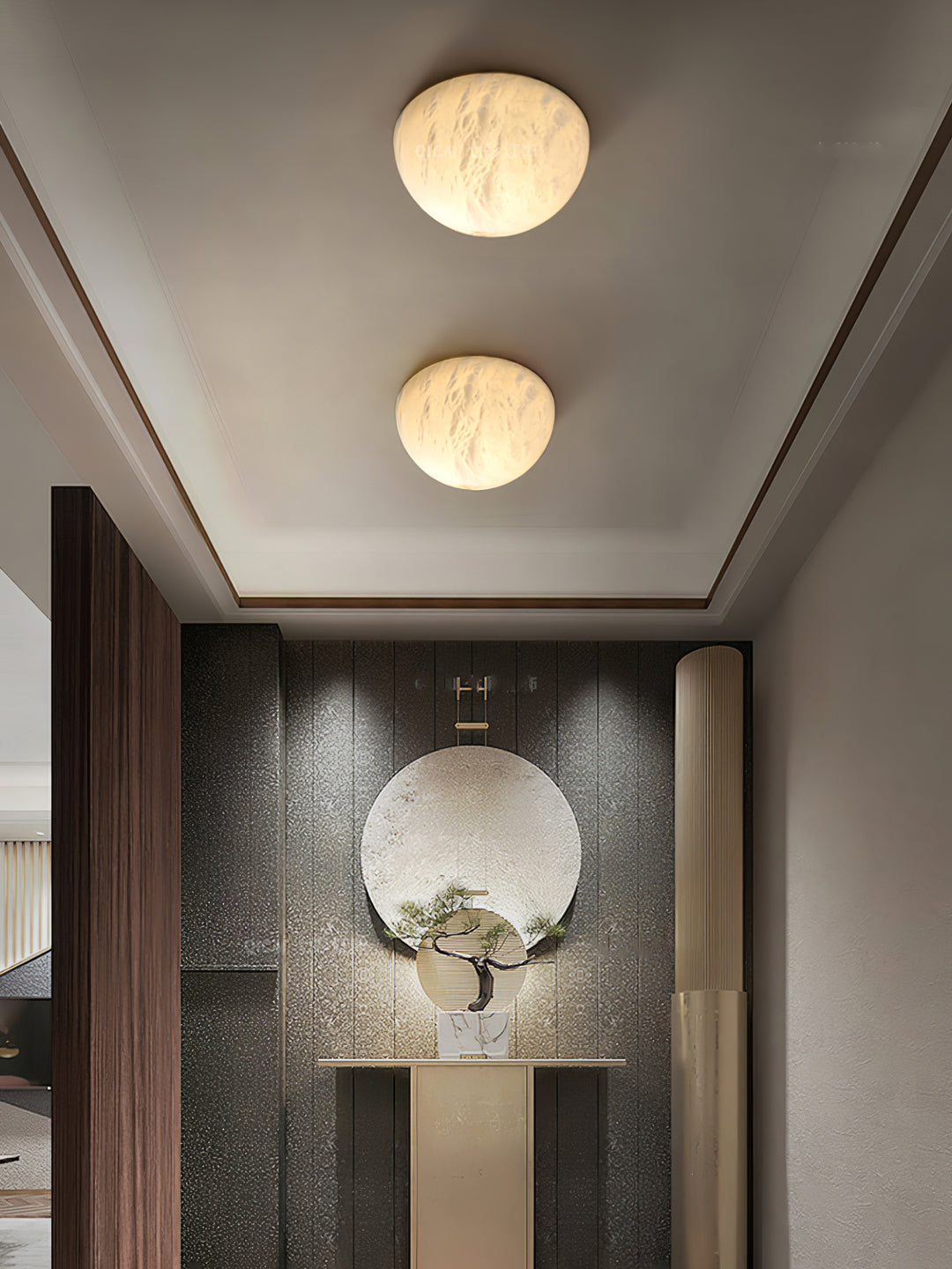 Semicircular Alabaster Wall Lamp - Vakkerlight