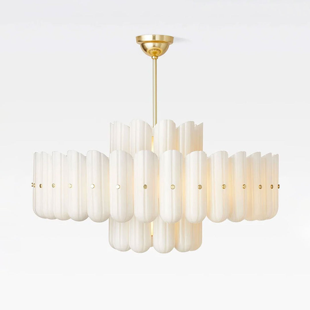 Seraphine Linear Fluted Glass Chandelier - Vakkerlight