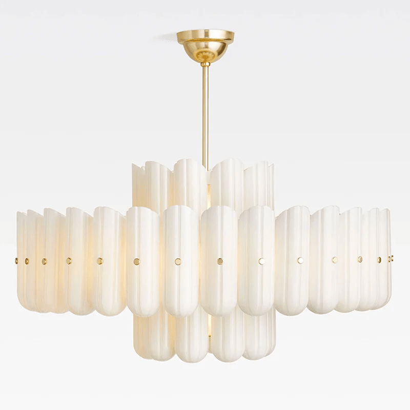 Seraphine Linear Fluted Glass Chandelier - Vakkerlight