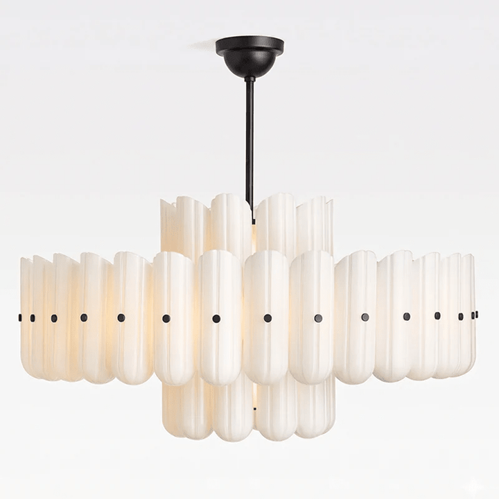 Seraphine Linear Fluted Glass Chandelier - Vakkerlight