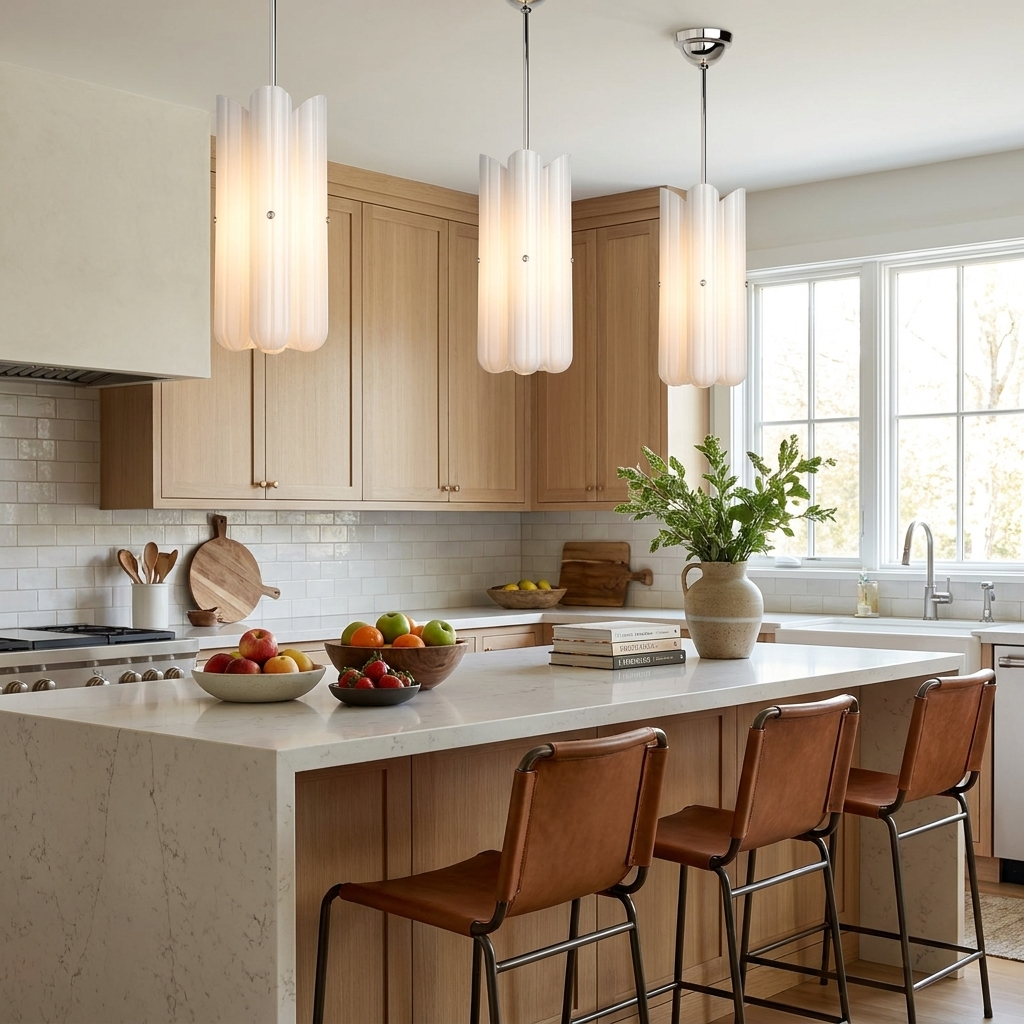 Seraphine Fluted Glass Pendant Light