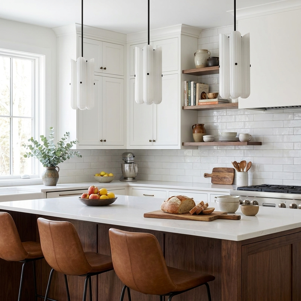Seraphine Fluted Glass Pendant Light