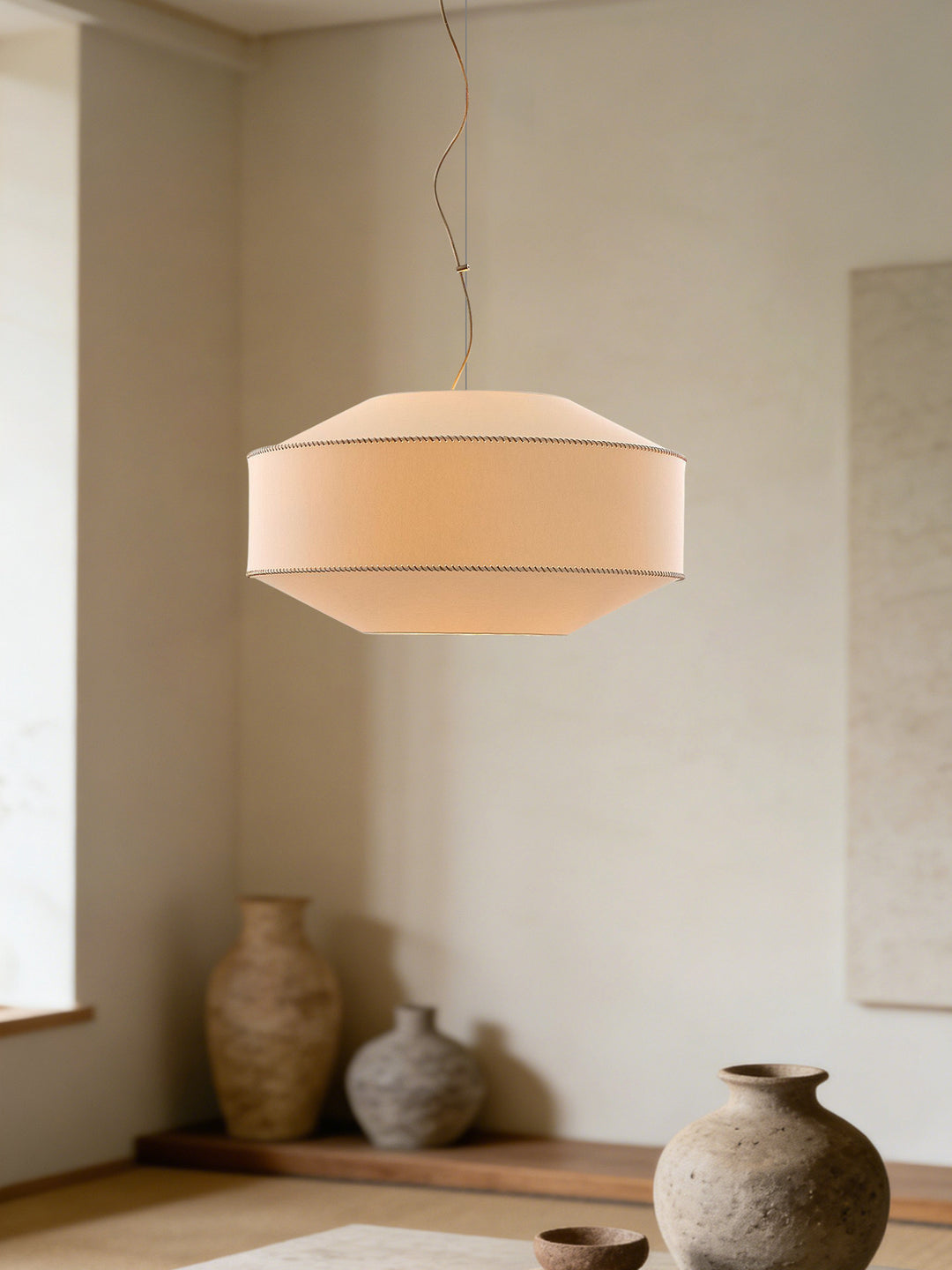 Serava Fabric Drum Pendant Light