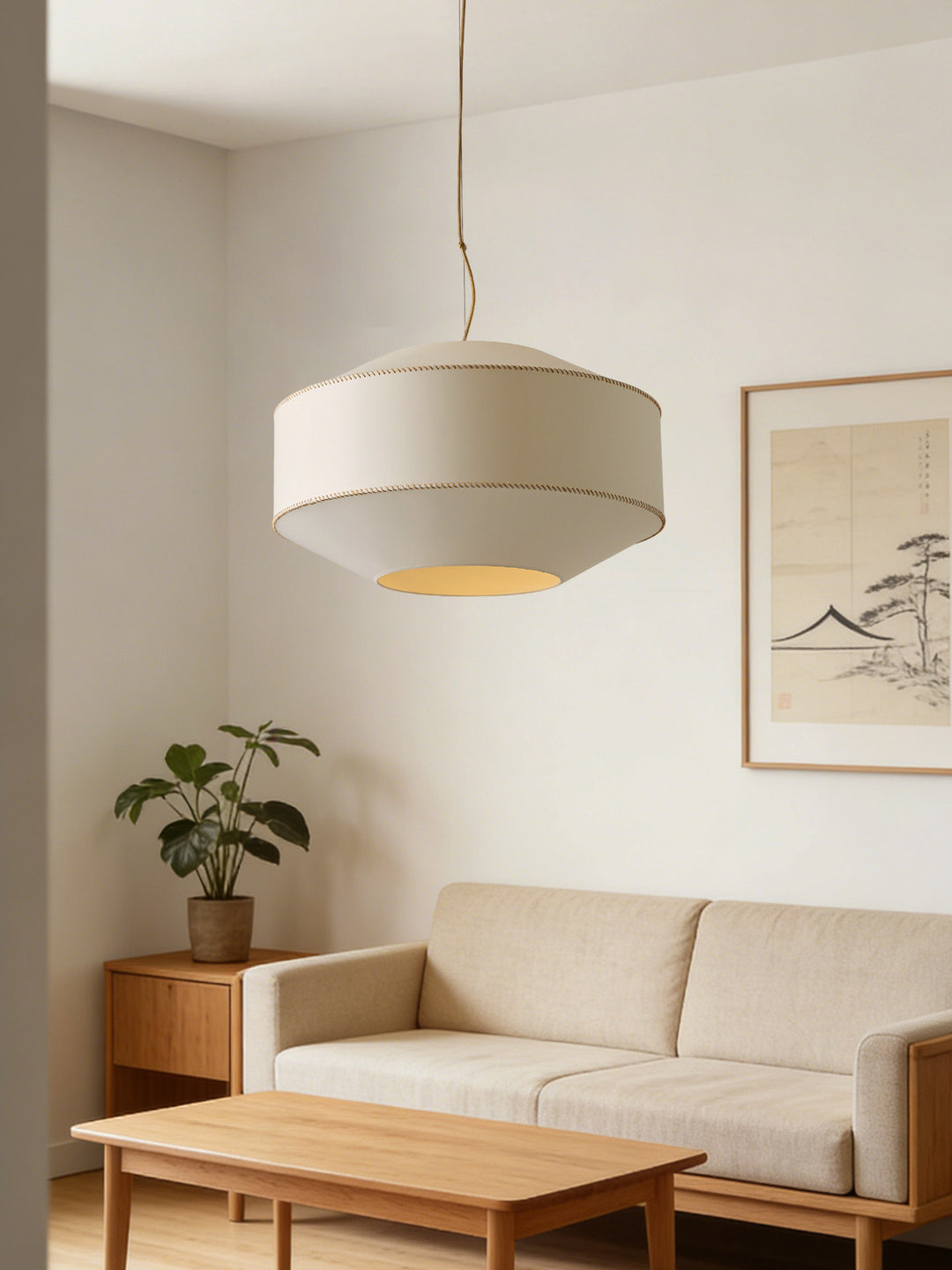 Serava Fabric Drum Pendant Light