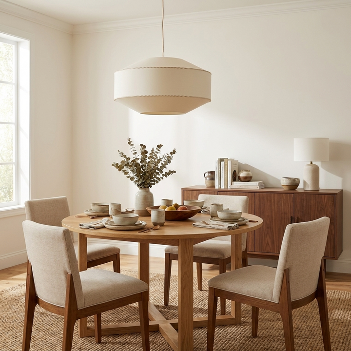 Serava Fabric Drum Pendant Light