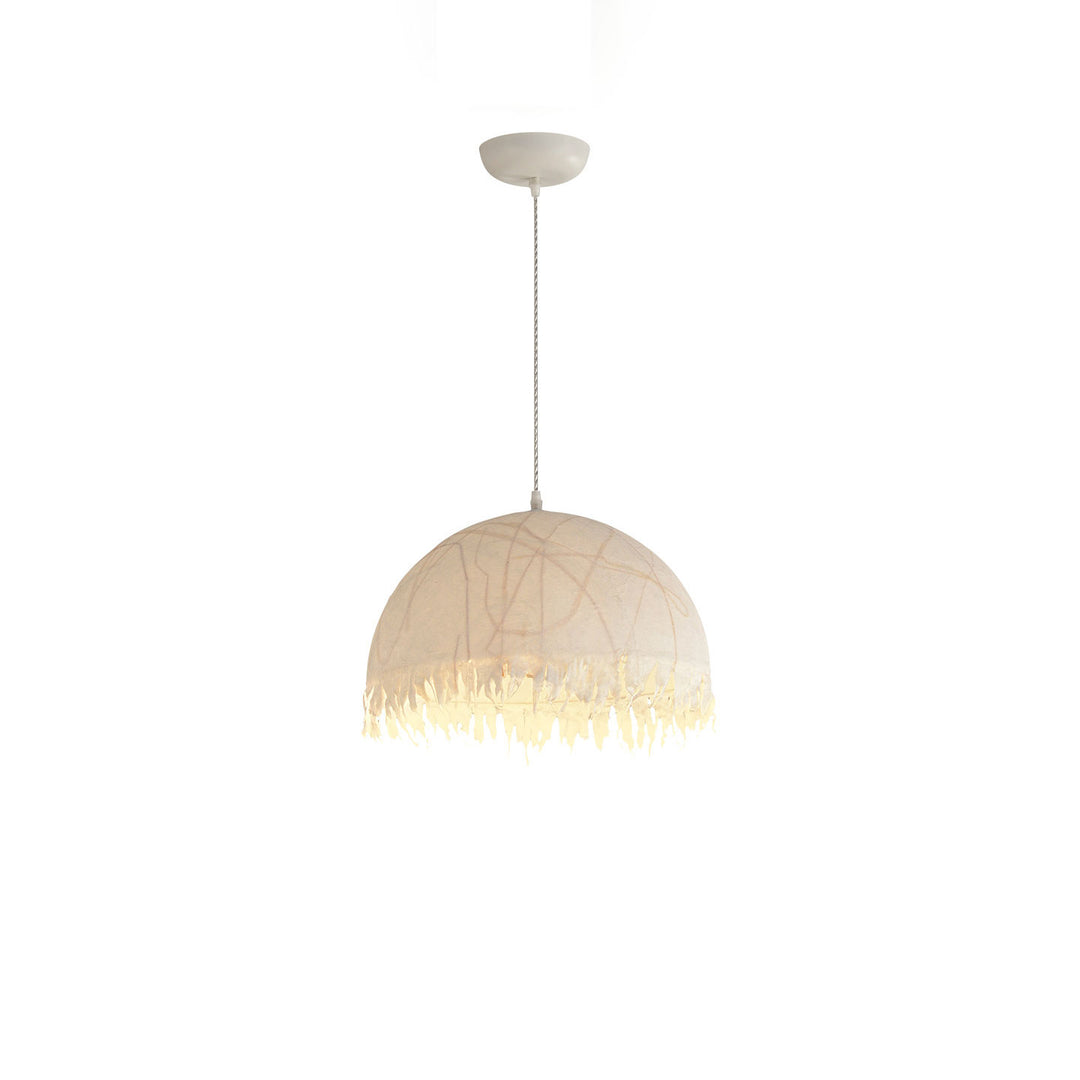 Serelle Fringed Mulberry Silk Pendant Light - Vakkerlight
