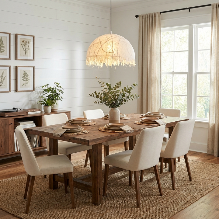Serelle Fringed Mulberry Silk Pendant Light