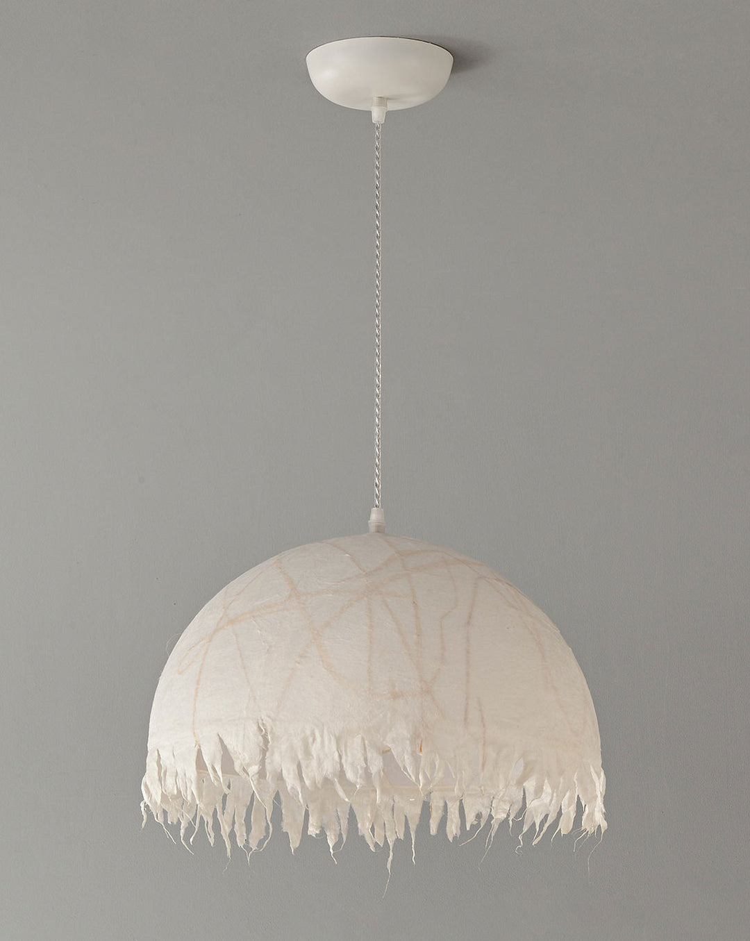 Serelle Fringed Mulberry Silk Pendant Light - Vakkerlight