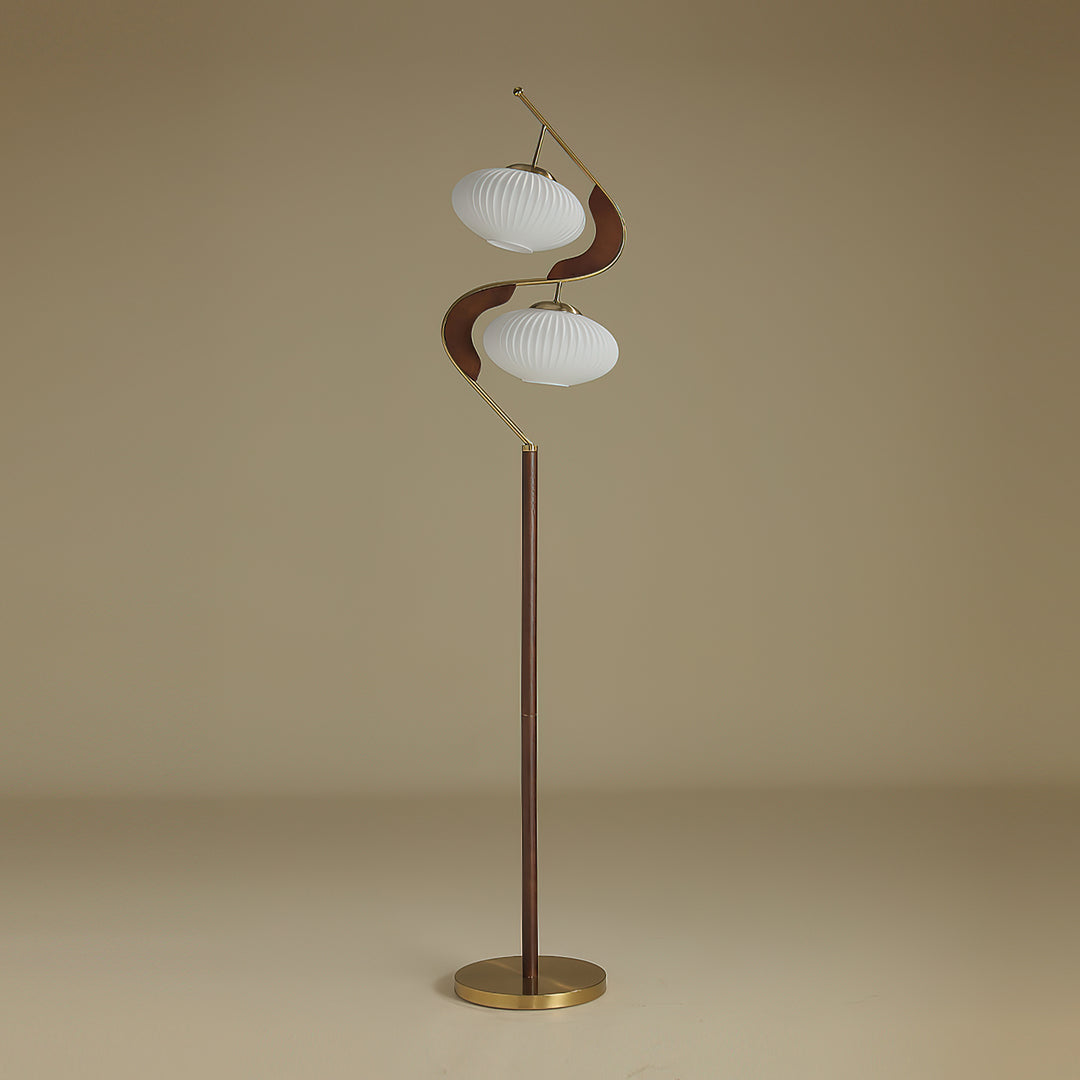 Serenita Double Shade Floor Lamp - Vakkerlight