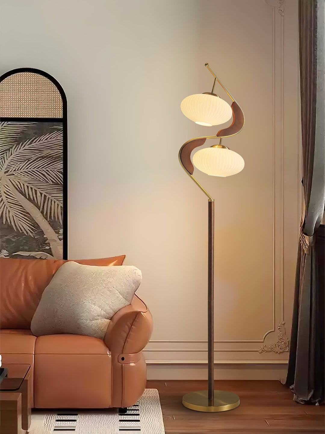 Serenita Double Shade Floor Lamp - Vakkerlight