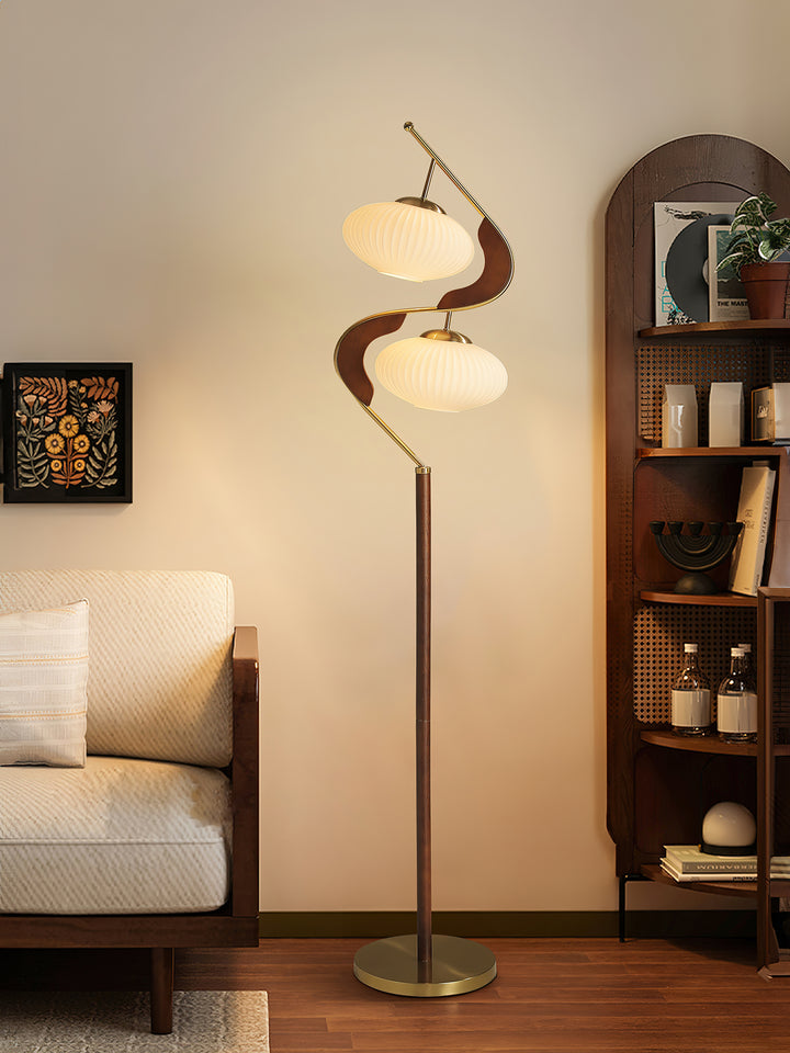 Serenita Double Shade Floor Lamp - Vakkerlight