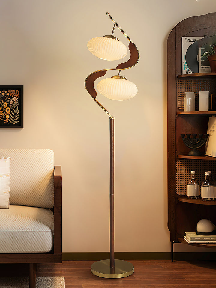 Serenita Double Shade Floor Lamp - Vakkerlight