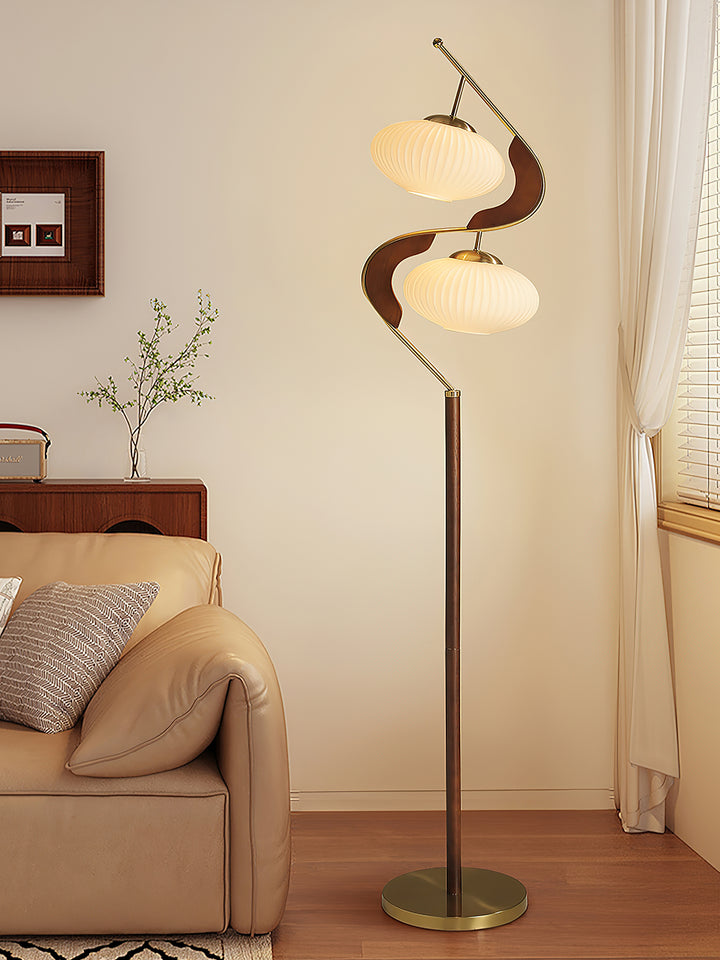 Serenita Double Shade Floor Lamp - Vakkerlight