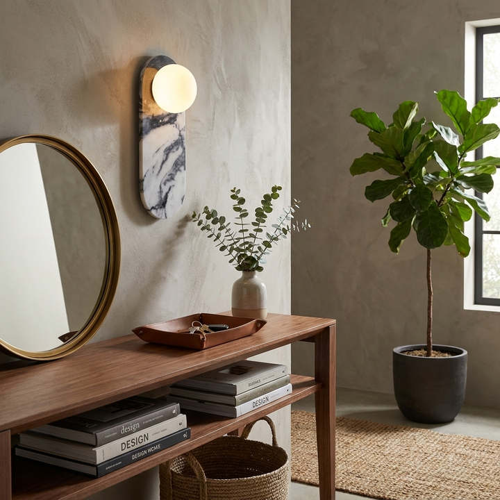 Serenne Stone Capsule Wall Sconce