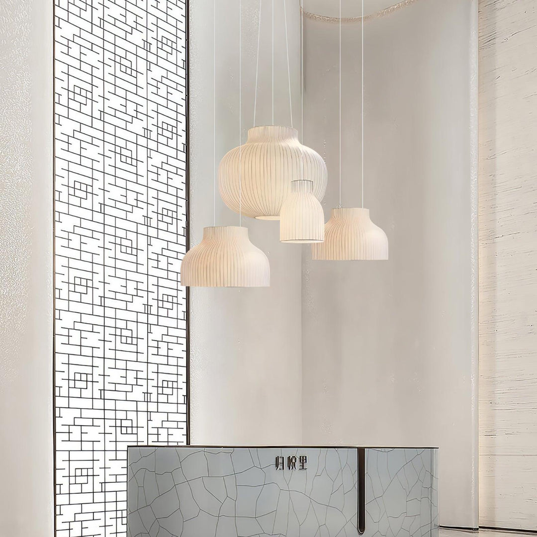 Serica Trio Silk Pendant Collection - Vakkerlight