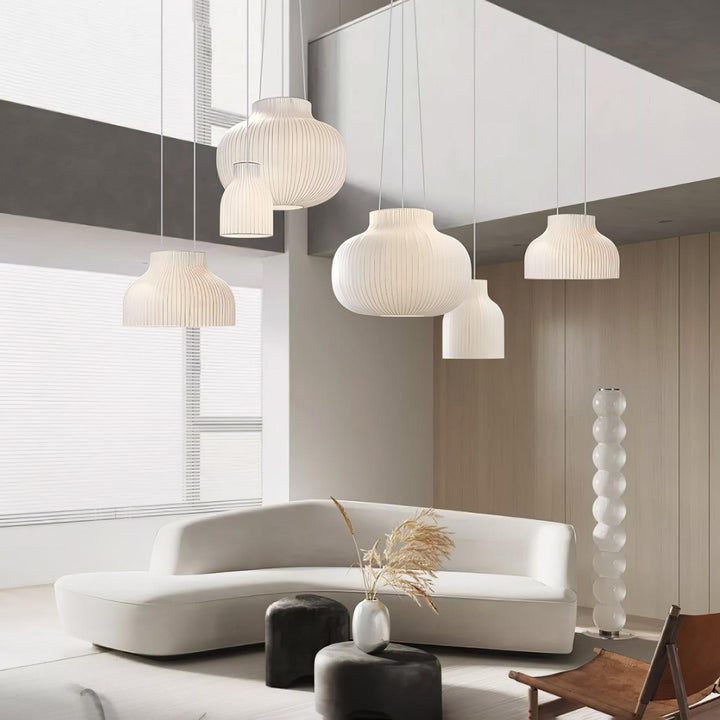 Serica Trio Silk Pendant Collection - Vakkerlight