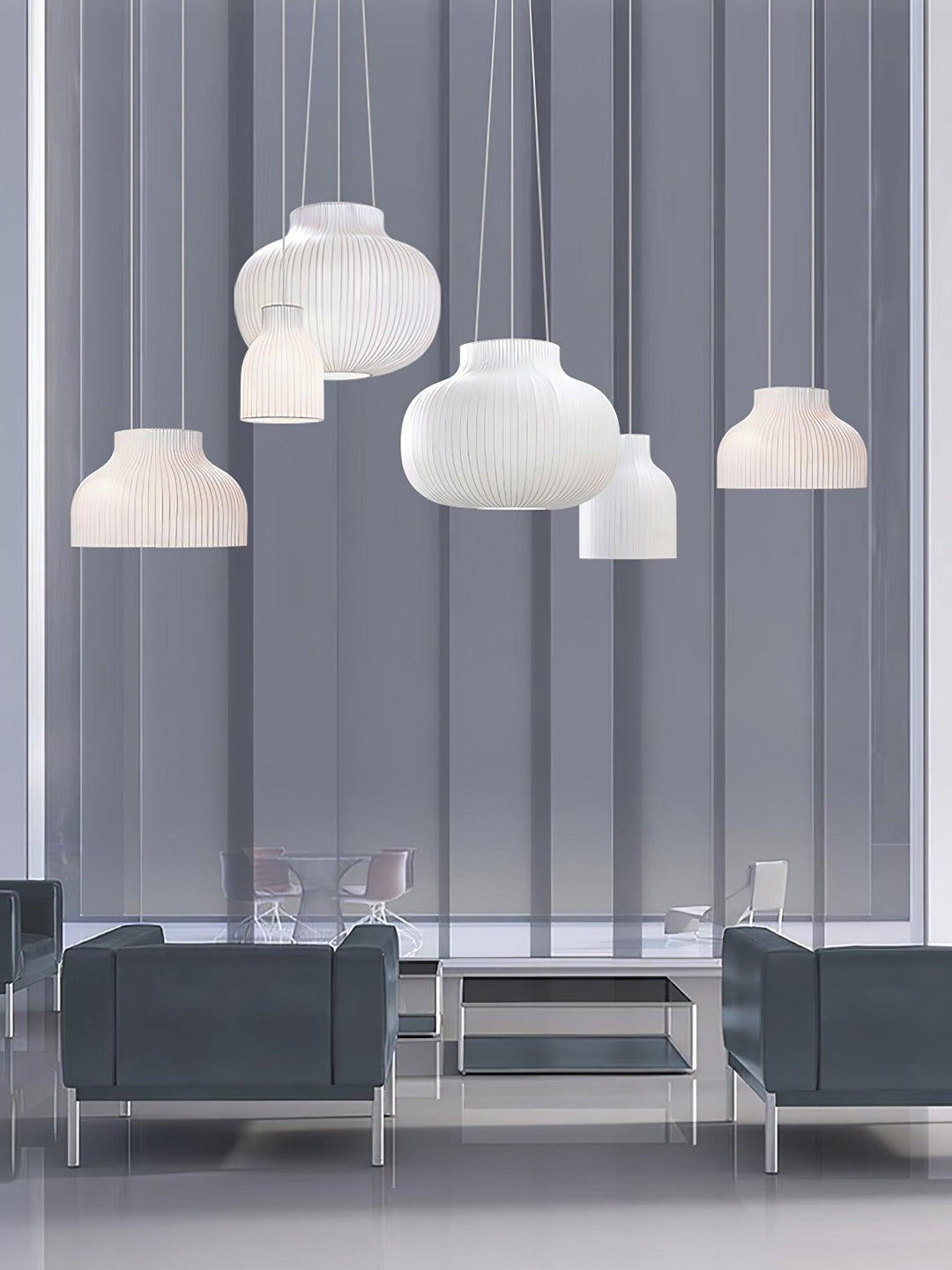 Serica Trio Silk Pendant Collection - Vakkerlight