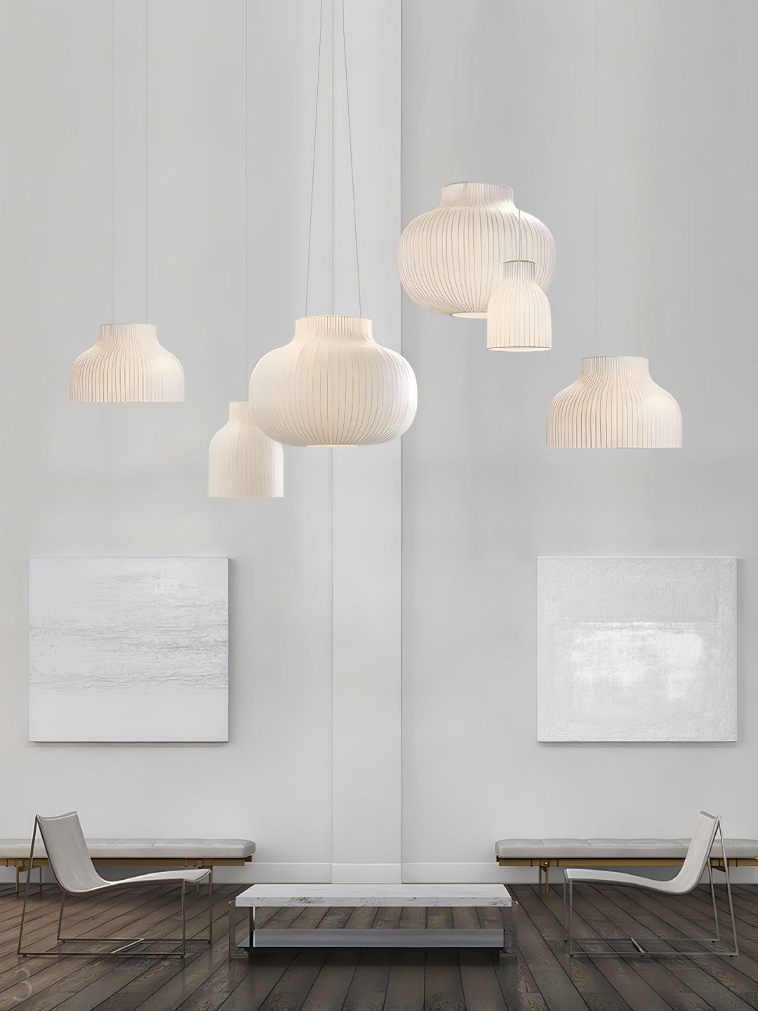 Serica Trio Silk Pendant Collection - Vakkerlight