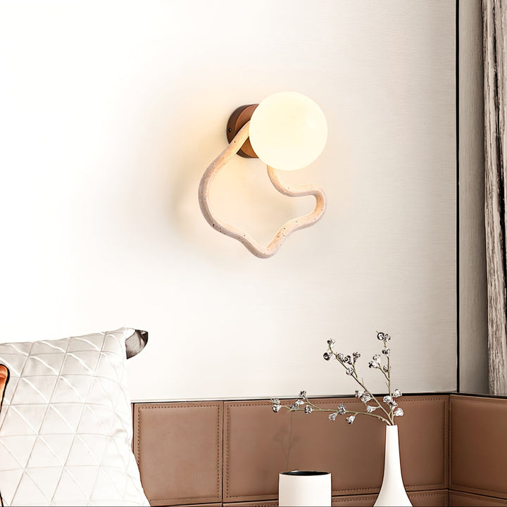 Serpentine Travertine Wall Sconce - Vakkerlight