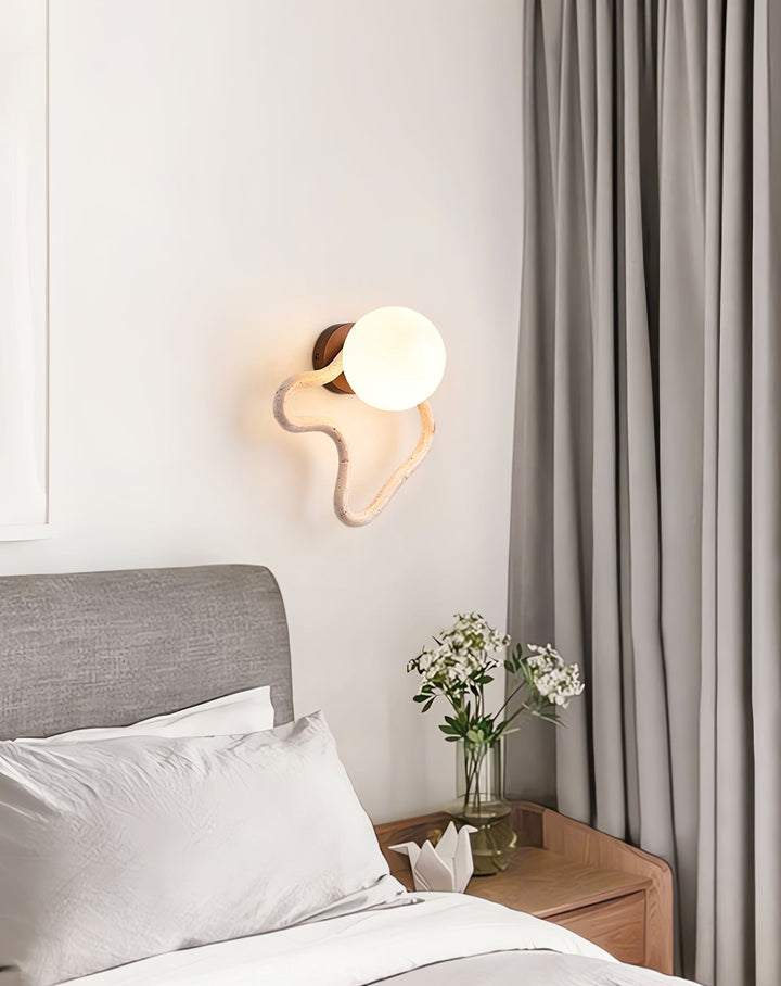 Serpentine Travertine Wall Sconce - Vakkerlight
