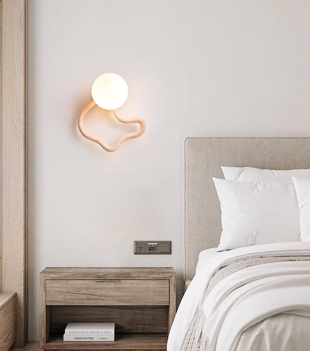 Serpentine Travertine Wall Sconce - Vakkerlight
