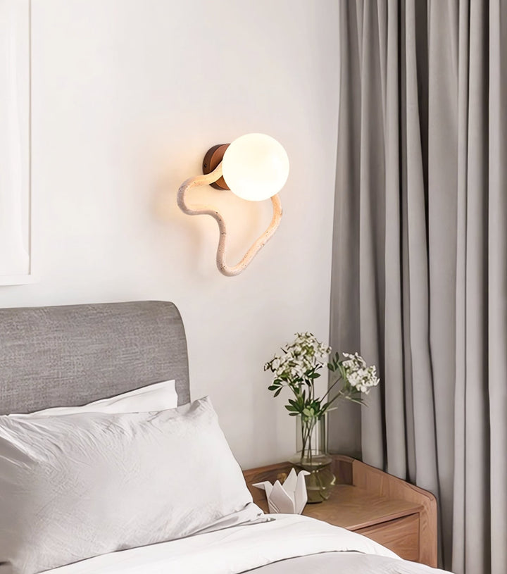 Serpentine Travertine Wall Sconce - Vakkerlight